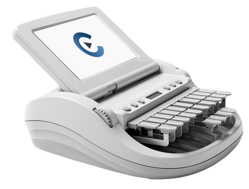 Court reporter's stenograph machine